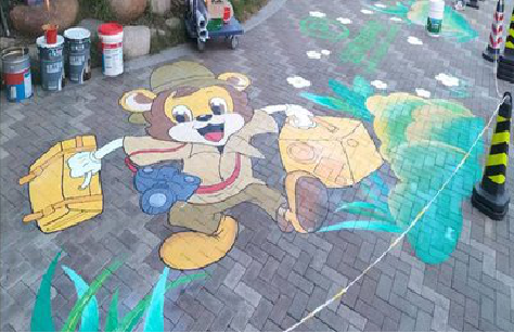 修武夏季画地面彩绘会遇到的问题