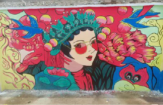 修武墙体彩绘-网红墙