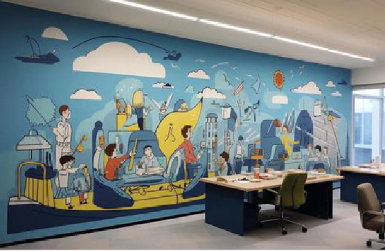 修武办公室墙绘的特点。