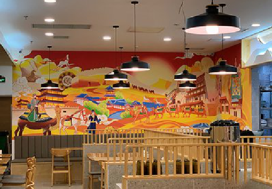 修武商业空间彩绘介绍。