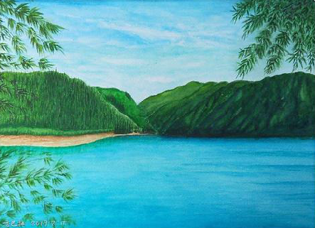 修武在墙绘中，如何绘画绿水青山？